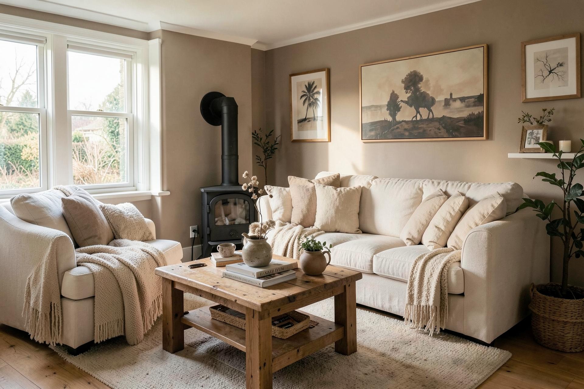 A cosy, professionally presented UK short-stay living room